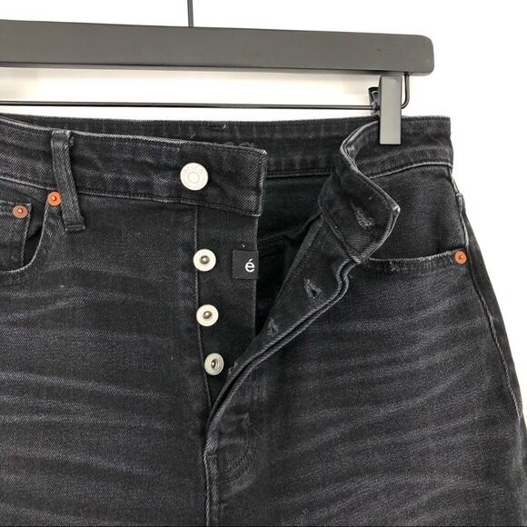 ETICA Tyler Boy Straight Ankle Raw Hem Washed Black 27 - Picture 6 of 9